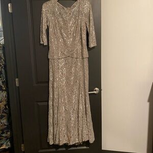 Emma Street gown. Color is champagne.
